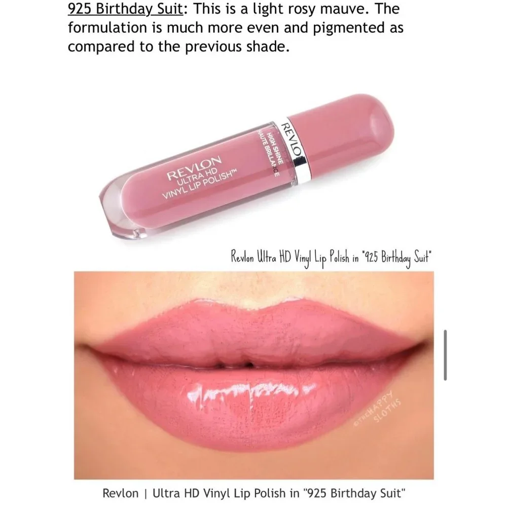 New Revlon Ultra HD Vinyl Lip Polish Birthday Suit